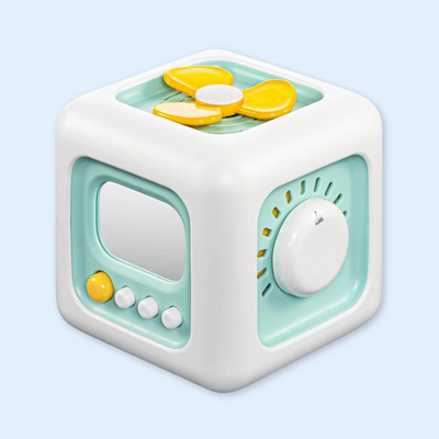 Fidtoy Montessori Busy Cube Sensory Toy for Toddlers 6-in-1 Activity