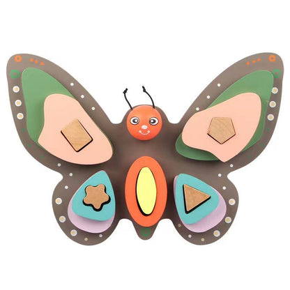 Wooden Butterfly Shape Matching-  Fine motor skills toys