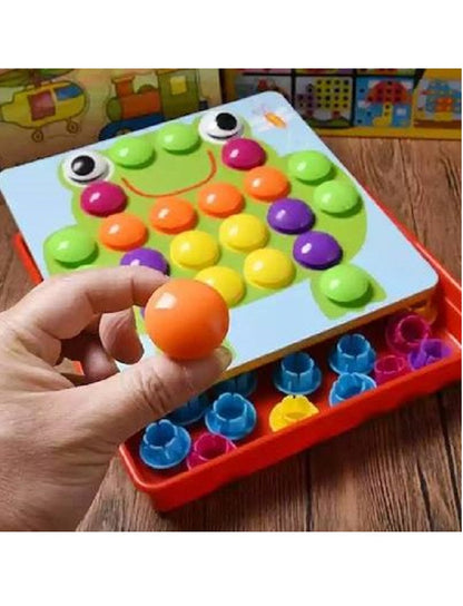 3D Puzzles Button Art Color Matching