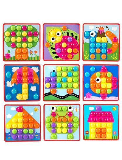 3D Puzzles Button Art Color Matching