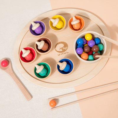 Jeu de tri des couleurs en bois - Les meilleurs jouets de motricité fine
