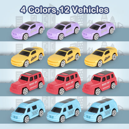 Garage Track Set with Music and Light Effects 3-story Parking Building with Electric Elevator Toys Vehicle Garages Great Present for Kids