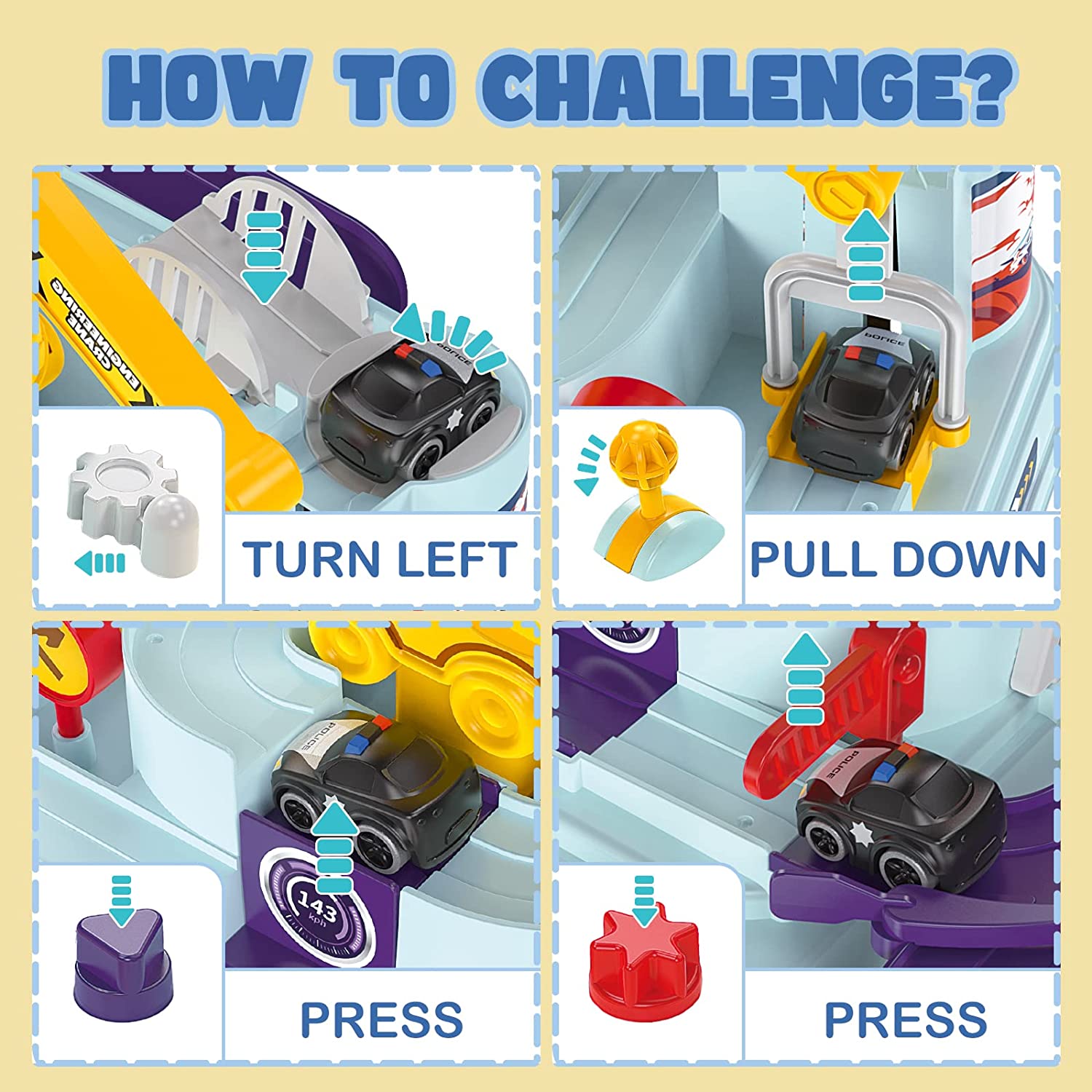 Car Adventure Toys Cars Race Track Toys for Kids Educational Puzzle Car Playset Engineering Toy Vehicles Toys Birthdays Christmas Gifts