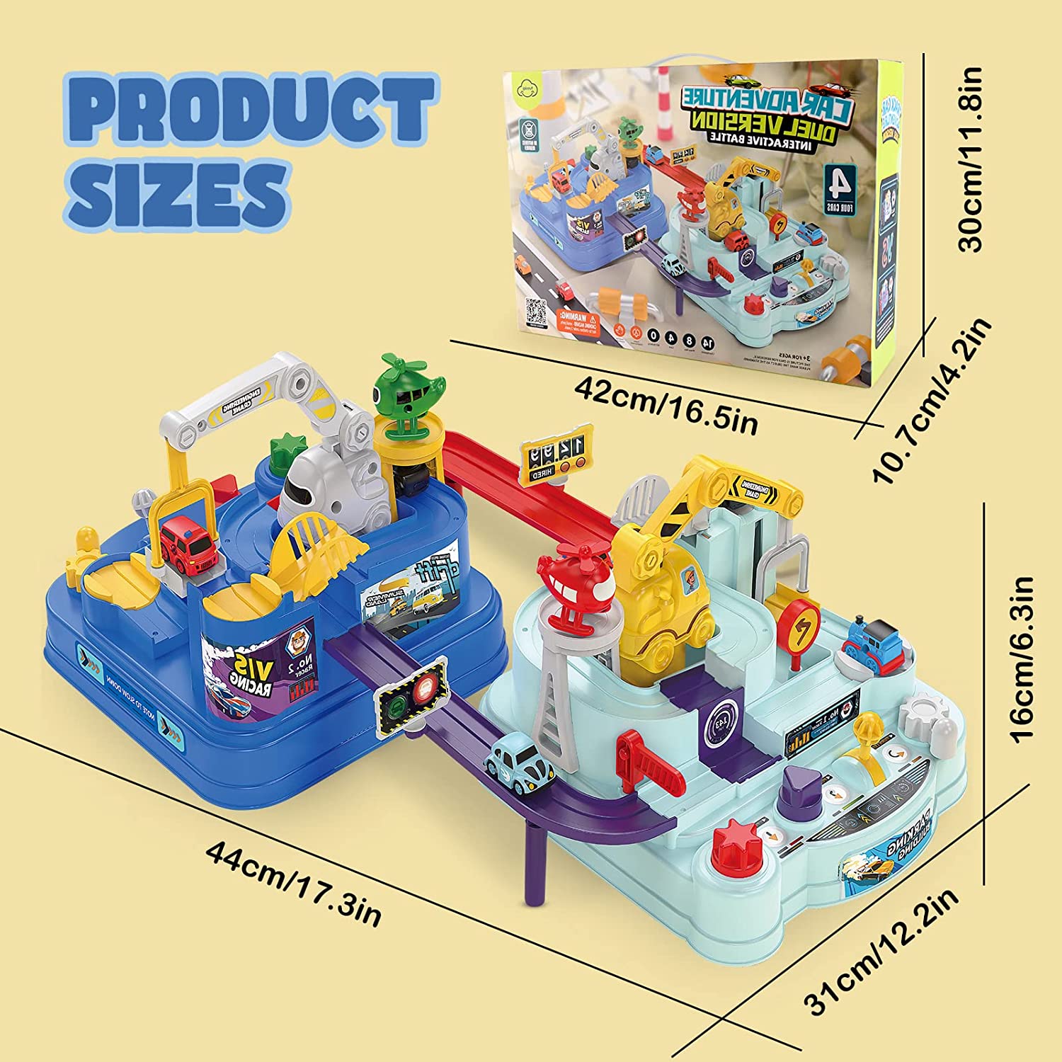 Car Adventure Toys Cars Race Track Toys for Kids Educational Puzzle Car Playset Engineering Toy Vehicles Toys Birthdays Christmas Gifts