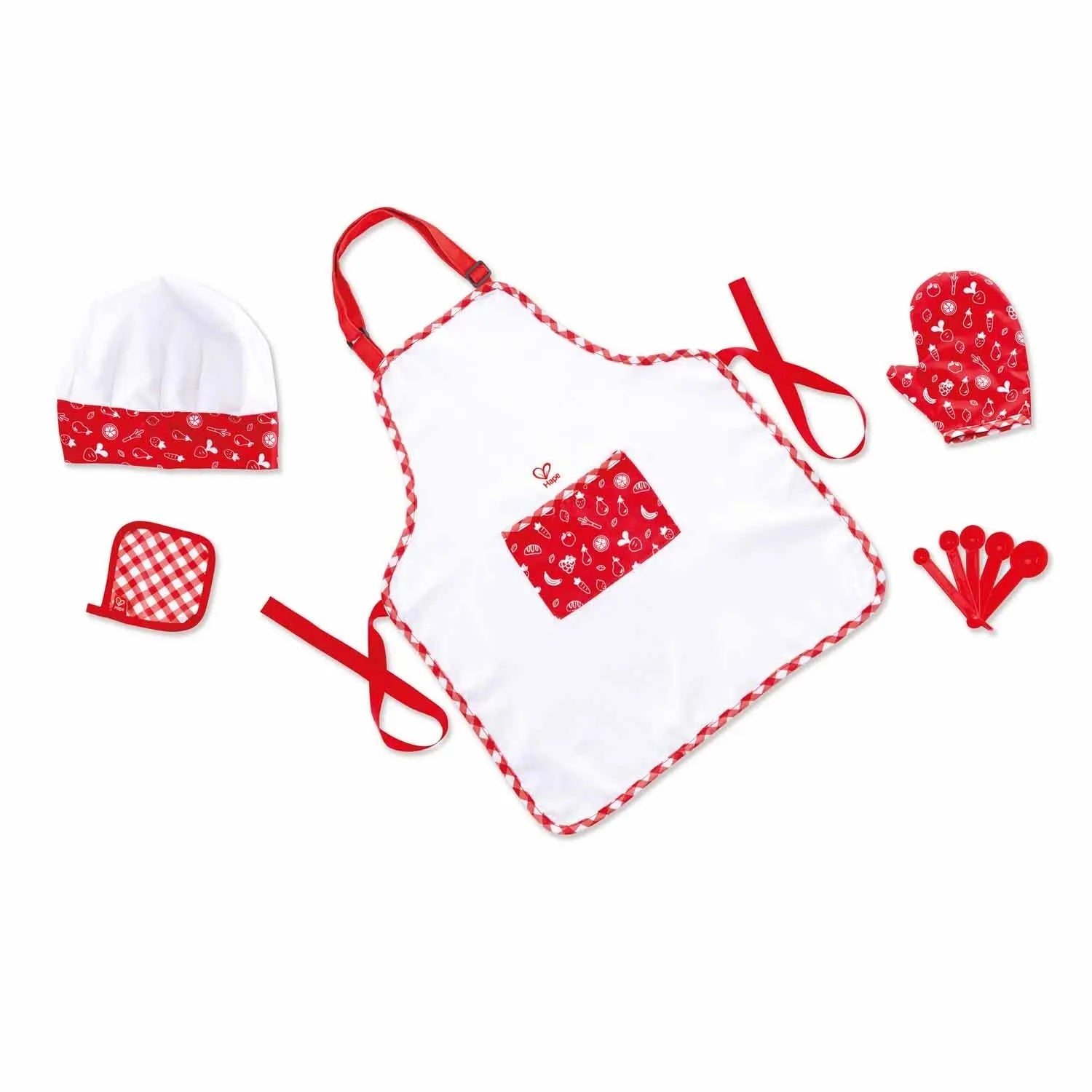 Fidtoy Kids Chef Costume Set Cooking Role Play Outfit with Accessories