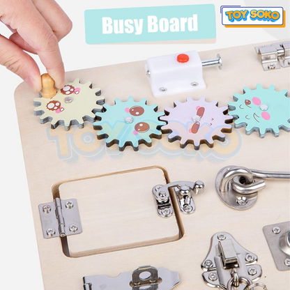 Montessori Wooden Activity Board - Learning Toys for 3 year olds