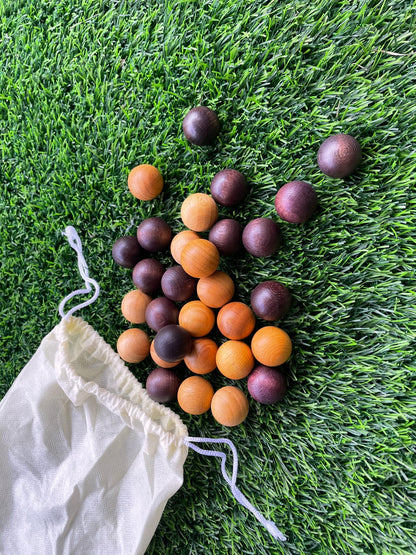 Loose Parts Rustic Bag of Balls 2.5cm