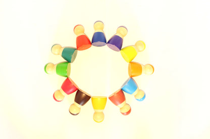 Rainbow Wooden friends - Educational toy
