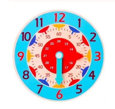 Fidtoy Horloge d'apprentissage Montessori en bois – Jouet éducatif pour les tout-petits pour l'heure et l'autonomie