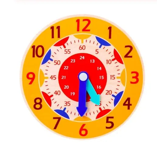 Fidtoy Horloge d'apprentissage Montessori en bois – Jouet éducatif pour les tout-petits pour l'heure et l'autonomie