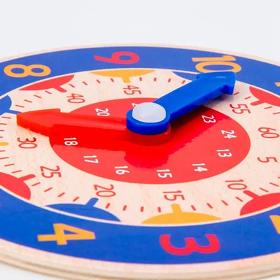 Fidtoy Horloge d'apprentissage Montessori en bois – Jouet éducatif pour les tout-petits pour l'heure et l'autonomie