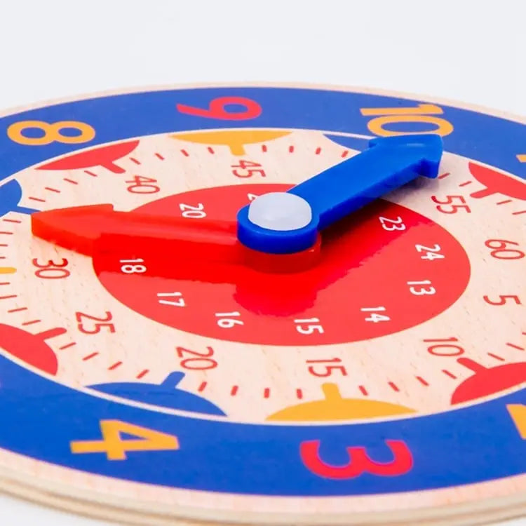 Fidtoy Horloge d'apprentissage Montessori en bois – Jouet éducatif pour les tout-petits pour l'heure et l'autonomie