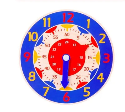 Fidtoy Horloge d'apprentissage Montessori en bois – Jouet éducatif pour les tout-petits pour l'heure et l'autonomie