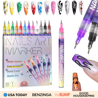 Stylos de Nail Art MagicMani™ - Créativité Rapide et Sans Salissures pour Enfants