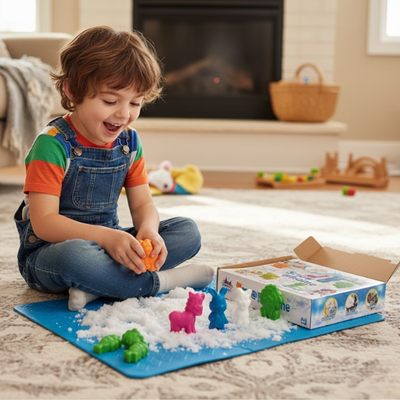 SnowDream™ Kit de Nieve Instantánea - Nieve sensorial relajante que mantiene a los niños ocupados durante horas