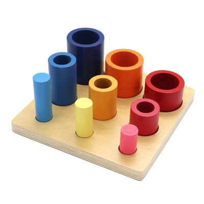 Best Wooden Montessori Three Cylindrical Ladder - Fine motor skills toys