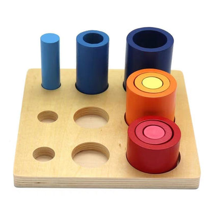Best Wooden Montessori Three Cylindrical Ladder - Fine motor skills toys