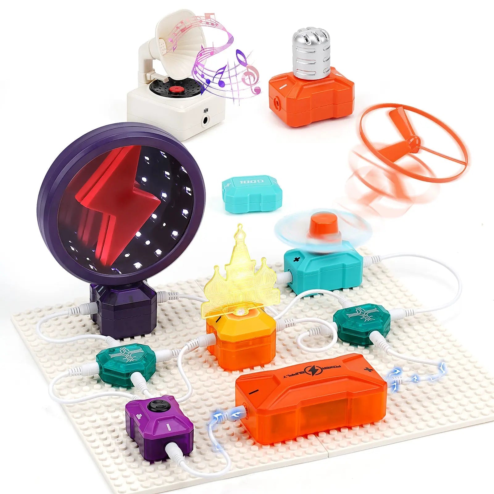 Kit scientifique et technique de circuit électrique avec plus de 215 expériences pour les enfants