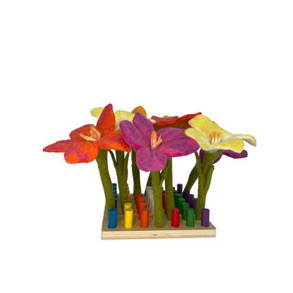 Montessori Felt Flowers Bouquet Toddler Sensory Play Toy