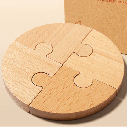 Montessori Wooden Round Jigsaw Puzzle