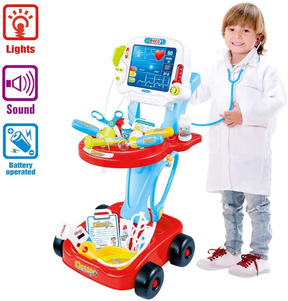 Little Doctor Kids Medical Center Hospital Portable Role Play Set with Accessories