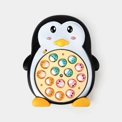 Fidtoy Penguin Fishing Electric and Music Play Set Interactive Rotating Fish Catching Game for Kids Ages 3-6