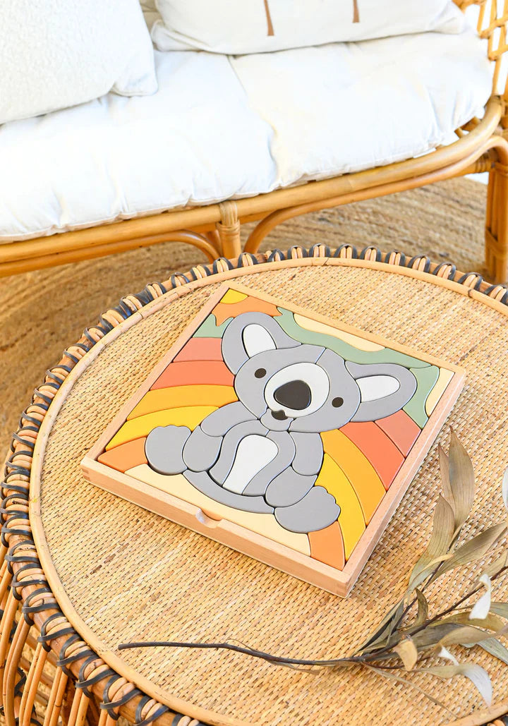 Kirra the Koala Abstract Building Block Puzzle / Home Decor Display