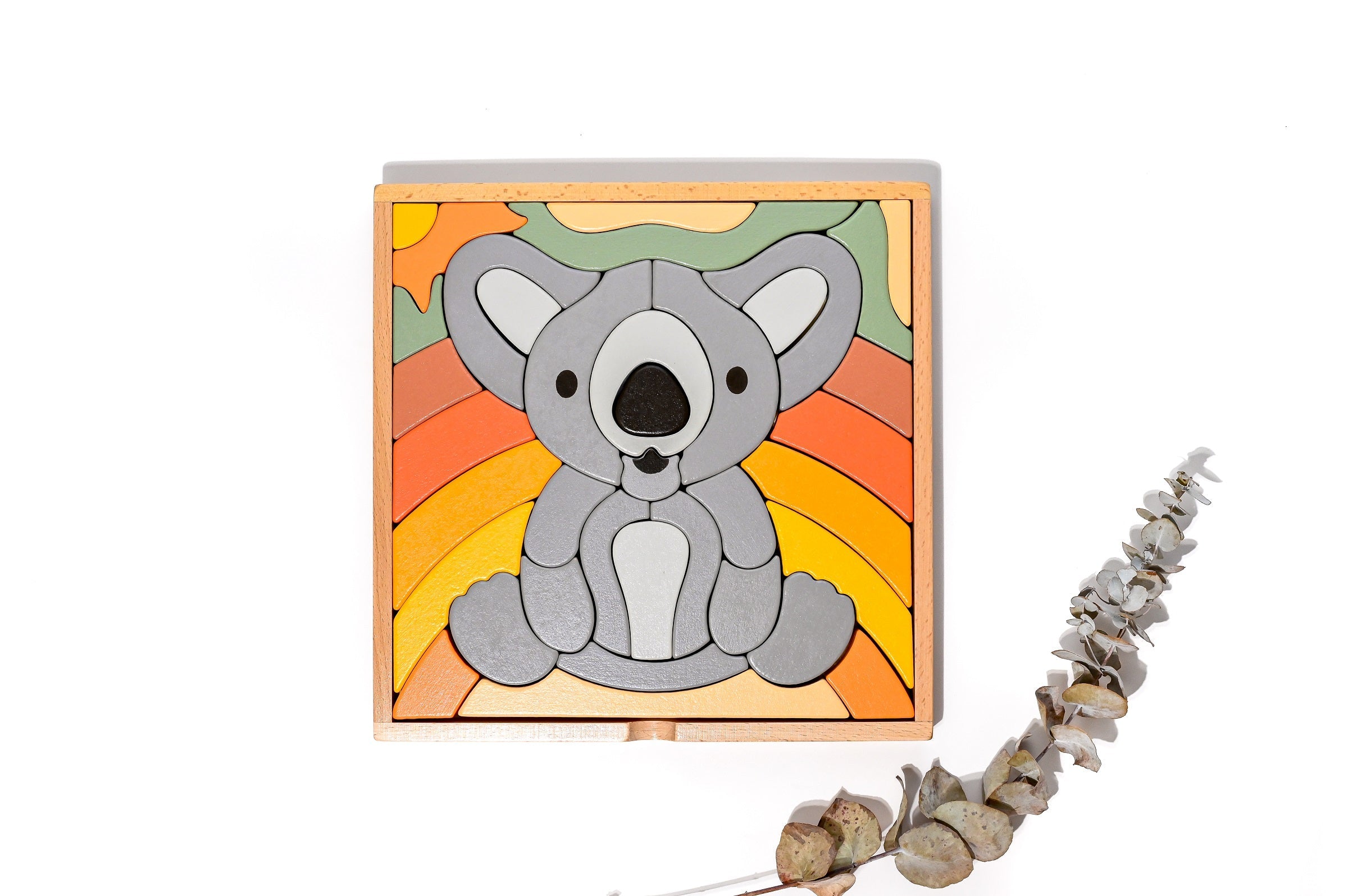 Kirra the Koala Abstract Building Block Puzzle / Home Decor Display