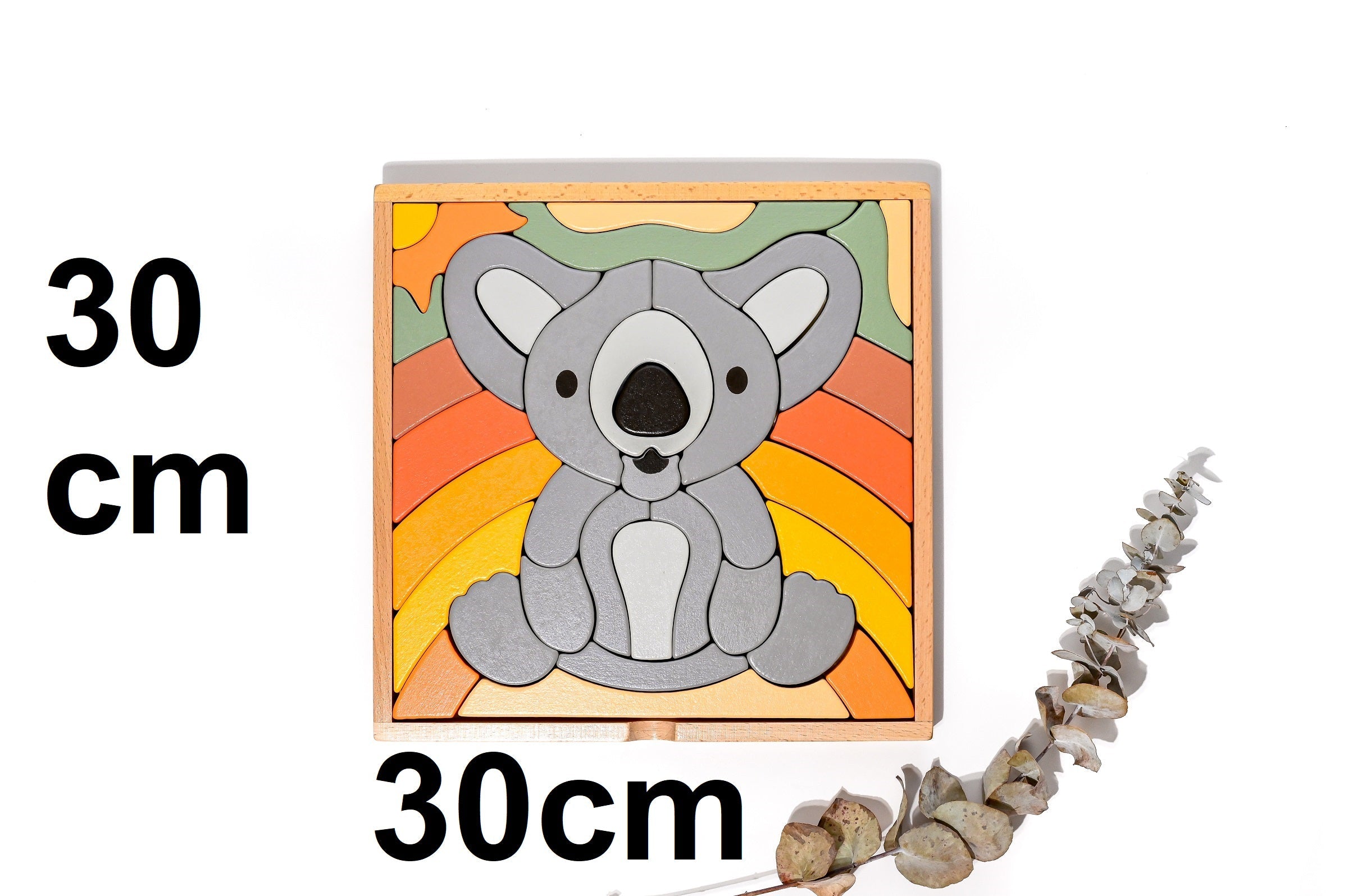 Kirra the Koala Abstract Building Block Puzzle / Home Decor Display