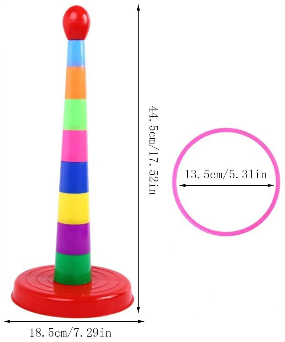 Jeu d'anneaux Fidtoy Toss and Catch – Jouet d'activité familiale intérieure et extérieure