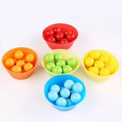 Wooden Beads Counting and Sorting Game - Montessori Educational Toys