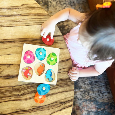 Fidtoy Dino Hatch and Match Puzzle for Toddlers 2+