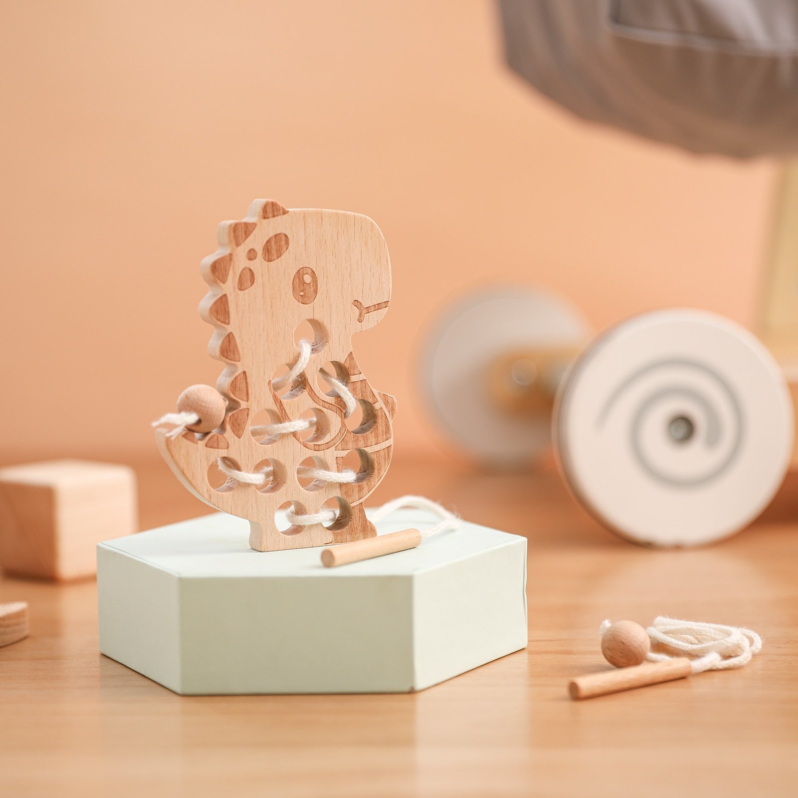 Wooden Threading Animal Board