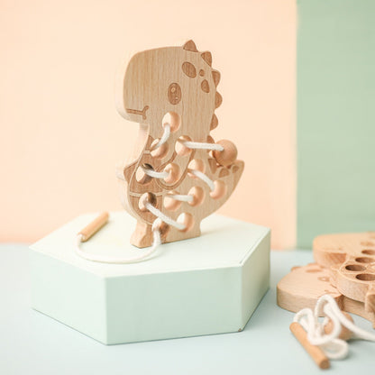 Wooden Threading Animal Board