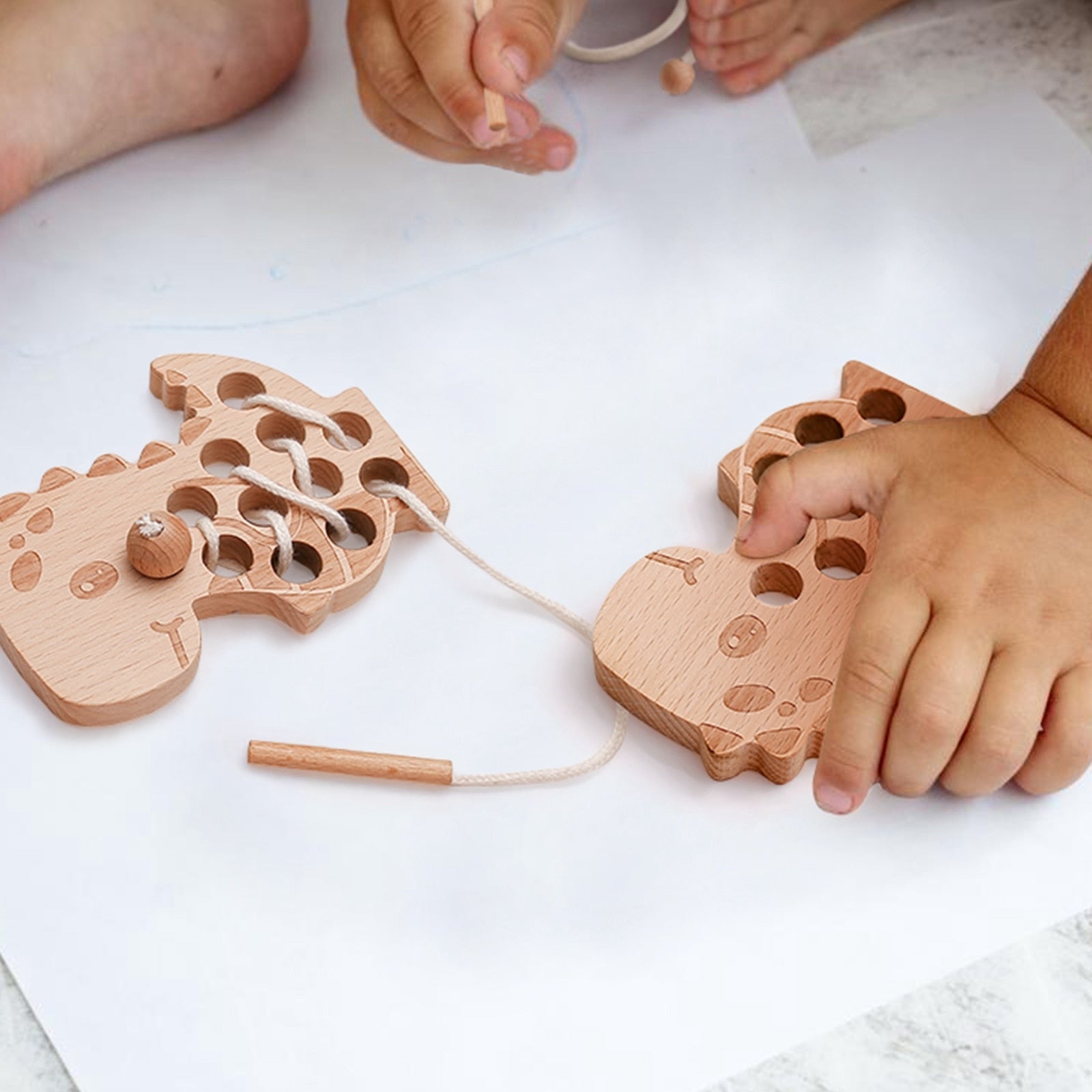 Wooden Threading Animal Board