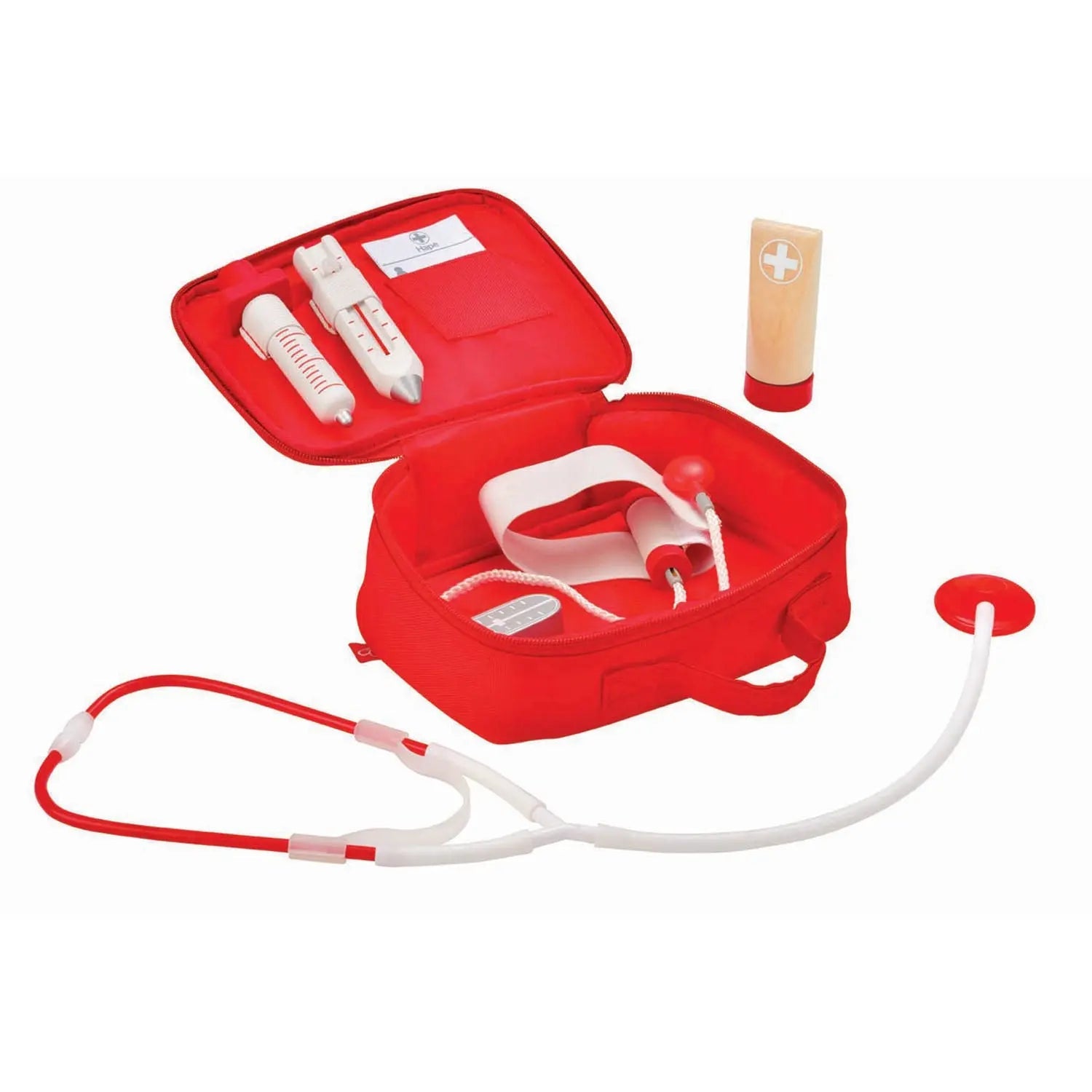 Fidtoy Kit de Juego de Médico de Madera para Niños, Juguete Médico para Juego de Rol