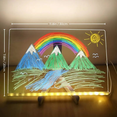 Fidtoy LED Drawing Pad for Kids – Colorful Light-Up Tracing Board for Creative Art, Travel & Home