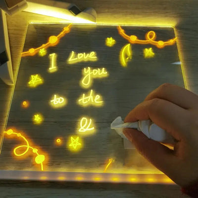 Fidtoy LED Drawing Pad for Kids – Colorful Light-Up Tracing Board for Creative Art, Travel & Home