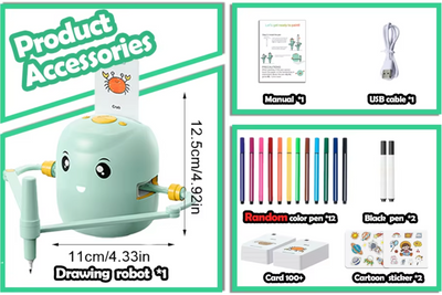 Robot de dibujo Fidtoy para niños – Juguete para aprender a dibujar paso a paso