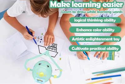 Robot de dibujo Fidtoy para niños – Juguete para aprender a dibujar paso a paso