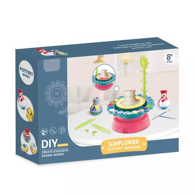 Fidtoy Electric Pottery Wheel Kit for Kids with Clay and Paints