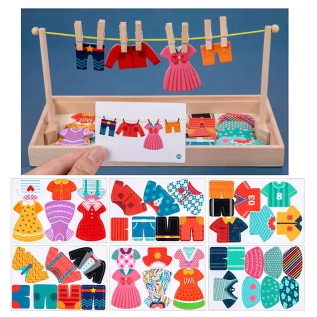 Puzzle en bois Déguisements et Vêtements à accrocher - 715