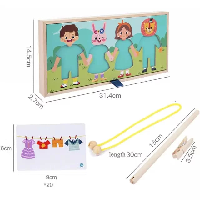 Puzzle en bois Déguisements et Vêtements à accrocher - 715