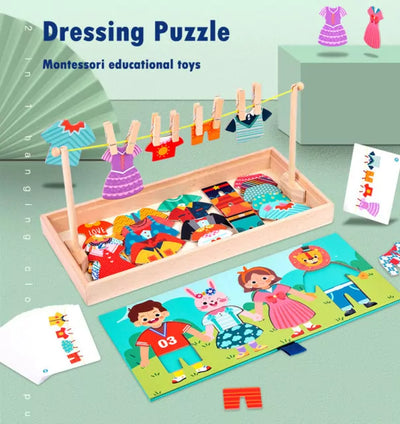 Puzzle en bois Déguisements et Vêtements à accrocher - 715