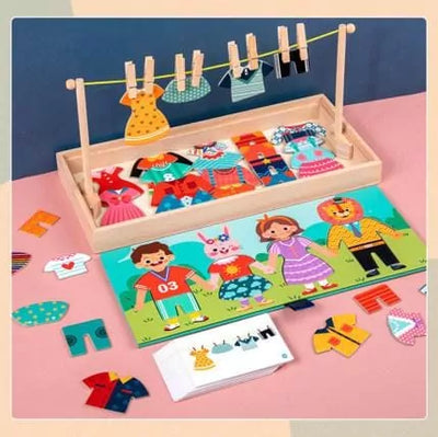 Puzzle en bois Déguisements et Vêtements à accrocher - 715