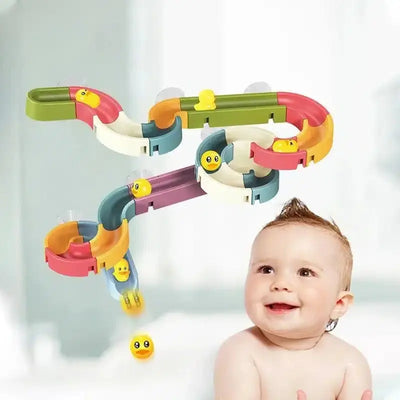 Fidtoy Duck Suction Cup Bathtub Tobogan Toy – Interactive Bath Toys for Toddlers