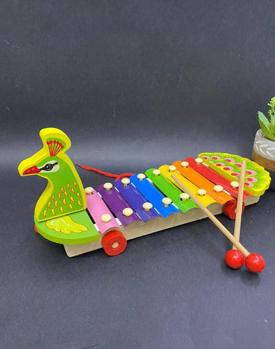 Fidtoy Peacock Shaped Xylophone Toy – Musical Toy for Kids 3+
