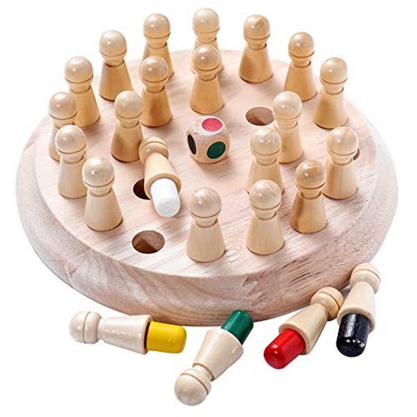 Classic Wooden Color Memory Chess | Fun Intelligence Game for Kids