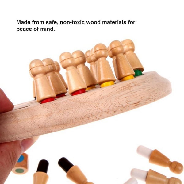 Classic Wooden Color Memory Chess | Fun Intelligence Game for Kids