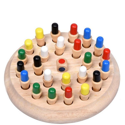 Classic Wooden Color Memory Chess | Fun Intelligence Game for Kids